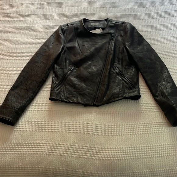 RARE! Like NEW Current/Elliott black pebbles leather jacket - Picture 5 of 7